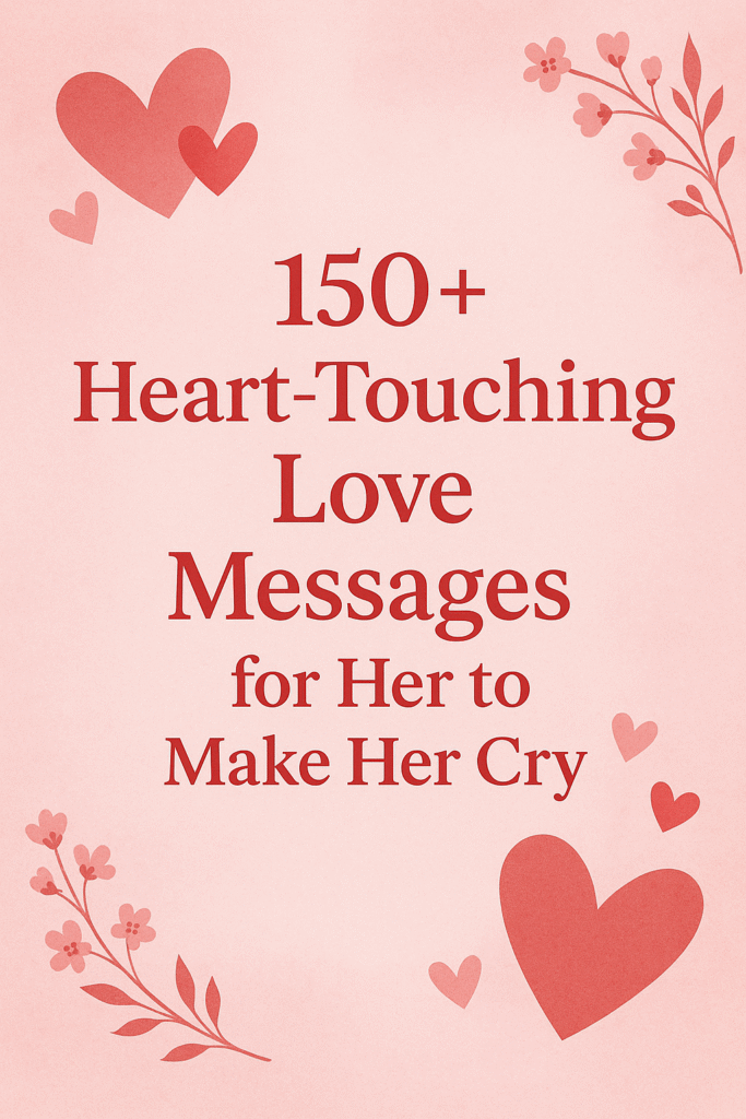 Heart-Touching Love Messages for Her to Make Her Cry