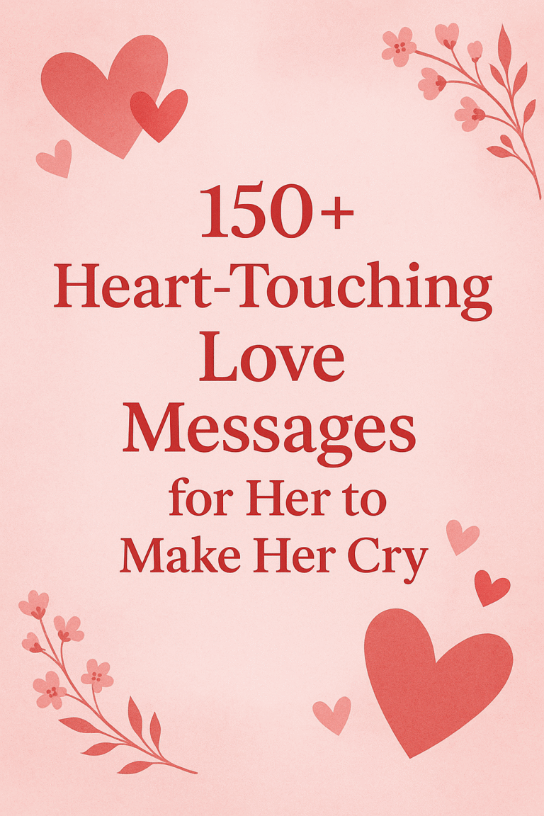 Heart-Touching Love Messages for Her to Make Her Cry