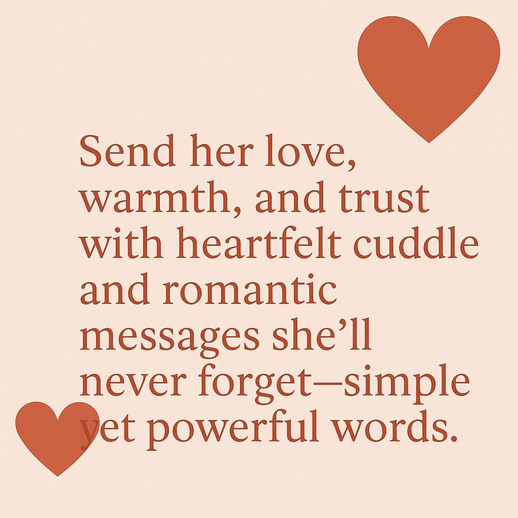 Love Cuddles & Heartfelt Message to Melt Her Heart